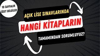 Açık Lise Sınavlarında Hangi Derslere Nereden Çalışacağım?