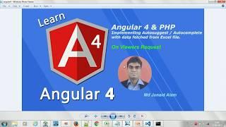 Angular 4 & PHP -  Implementing Auotosuggest / Autocomplete (Angular 4) -  #18