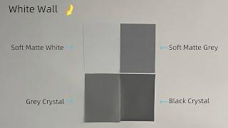 Black Crystal, Grey Crystal, Soft Matte White, Soft Matte Grey - A simple Comparison Video
