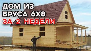 Планировка дома из бруса | Обзор жилого дома из бруса 6х8 метров