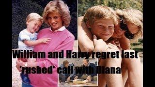 William and Harry regret last 'rushed' call with Diana | New star