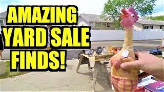 Ep197: AWESOME VINTAGE & ANTIQUE GARAGE SALE FINDS! - The ORIGINAL GoPro Garage Sale VLOG