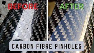 How to fill Carbon Fibre pinholes. PERFECT finish every time! Prepreg Infusion Great for small parts