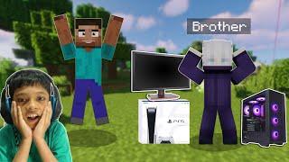 Minecraft but, if my BROTHER lose, he BUY me everything I want