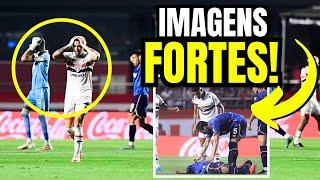  JOGADOR DESACORDADO EM CAMPO!  IMAGENS FORTES DE IZQUIERDO NO JOGO SÃO PAULO X NACIONAL