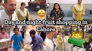DAY AND NIGHT FRUIT SHOPPING HAUL IN LAHORE || TREATING ALL THE CHILDREN IN PAKISTAN 