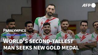 Morteza Mehrzad, the 'giant' lynchpin of Iran's sitting volleyball team, ready to challenge Bosnia