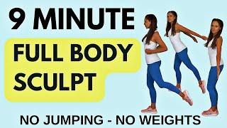 At Home Full Body Sculpt 9 Minute Workout - No Jumping and No Equipment