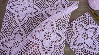 Ажурный КВАДРАТНЫЙ МОТИВ вязание крючком МКSUPER Beautiful Pattern Crochet square motifs