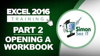 Excel 2016 for Beginners Part 2: How to Open a Workbook Using Excel 2016