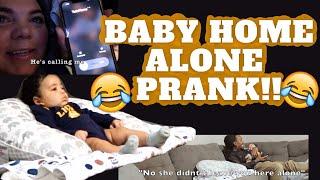 LEAVING MY BABY AT HOME ALONE!!! (PRANK ON FIANCE)