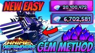 NEW *EASY* Gem Method In Update 4 Anime Defenders.. (Must Watch)