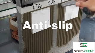 Tile adhesive anti-slip test