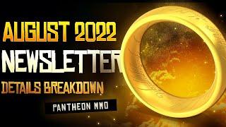 Visionary Realm's PANTHEON MMO AUGUST 2022 Newsletter Details (Producer Letter, Monthly Review)