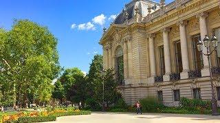 Walking Paris : Grand Palais and Petit Palais on Avenue Winston Churchill  France