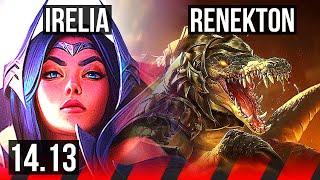 IRELIA vs RENEKTON (TOP) | Rank 9 Irelia, 500+ games, 4k comeback | EUW Challenger | 14.13