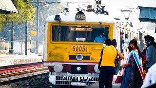 The impossible crowded train enters the crowded station | duplicate Medha local