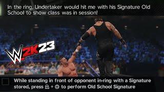 WWE 2K23 Show Case - Undertaker Signature Old School to John Cena