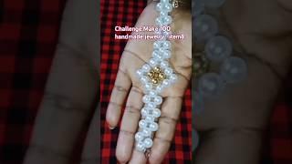 #short Diy Pearl bracelet/handmade bracelet making tutorial/make jewelry at home #youtubeshort #diy