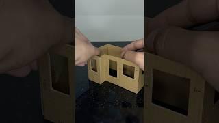 How to make cardboard house #cardboardhouse #diy #easyhouse #miniature #craftyhome