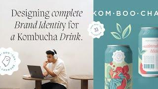 Designing complete Brand Identity for a Kombucha Drink.