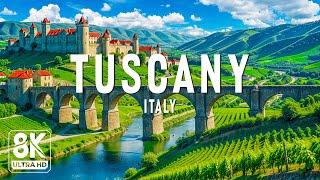 Tuscany 8K UHD - Flying over the magical paradise of Italy: The beautiful valleys of Tuscany