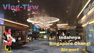 Vlog Tkw //Indahnya Singapore Changi Airport
