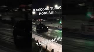 SPICY   9 SECOND TURBO HONDA RIPS!!!!!!!!!!