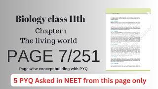 The Living World | NCERT Line by Line | Page wise | Chapter 1 | Page 7 | NEET | @Vikashpatel_13