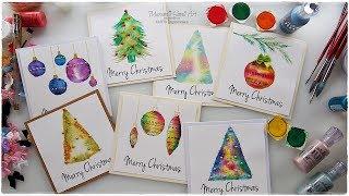 7 Watercolor Christmas Card Ideas for Beginners  Maremi's Small Art 