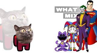  What if MIX  CATNAP and ‍️ SUPERMAN? | Cat and CREWMATES || New season Pushcat animation