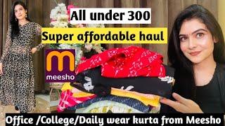 Meesho Haul/ Office/College wear Kurta set haul from Meesho/ under 300rs only #meesho #meeshohaul