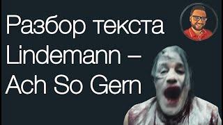 Перевод и разбор текста песни Lindemann – Ach So Gern // Учим немецкий по песням