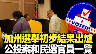 加州選舉初步結果出爐 公投案和民選官員一覽｜今日加州