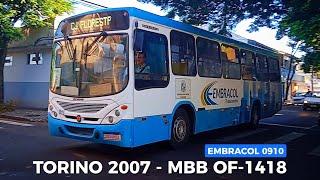 EMBRACOL 0910 - Marcopolo Torino 2007 - Mercedes-Benz OF-1418 (COM TURBINA CHIANDO)