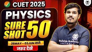 CUET 2025 Physics Sure Shot 50 | 26May - 03June वाले जरुर देखे | Shivram Sir