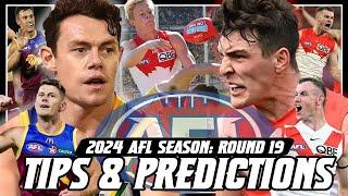 AFL 2024 SEASON ROUND 19: TIPS & PREDICTIONS