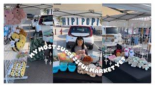 You need to try Elementary pop-up event if you run a crochet plushies business| market vlog