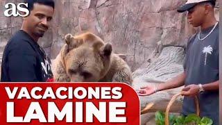 Las VACACIONES de LAMINE YAMAL con una SERPIENTE y un OSO mucho más GRANDES que él