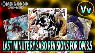 One Piece TCG: RY Sabo Last Minute Revisions in Preparation for OP08.5, I Don't Think We Need Much