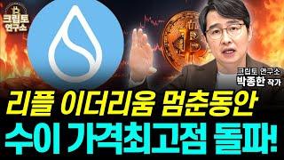 리플 이더리움 멈춘동안 수이 나홀로 180% 가격상승, 알트코인 불장 주인공 된다?ㅣ알트코인 심층분석 [박작가의 크립토연구소] #리플 #도지코인 #이더리움 #수이 #알트코인