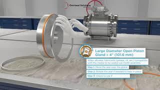Support To The End: Omniseal Solutions' Omniseal® LARGE DIAMETER Open Piston Gland Seal Installation