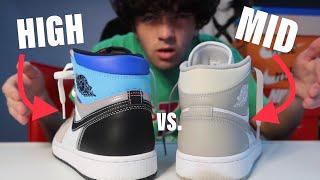 (WATCH BEFORE YOU BUY) Jordan 1 High VS. Jordan 1 Mid  *Which is Better*