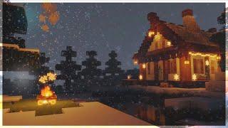 ️ Minecraft Winter Cabin w/ C418 Music | 8 Hours