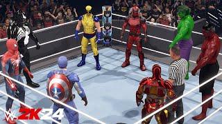 Best Marvel's Avengers Tag Teams | Elimination Match  - WWE 2K24 - PS5 [4K 60FPS]