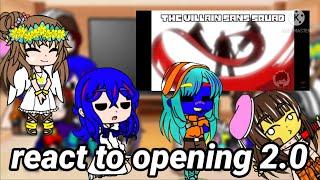 some of frisk and chara aus react to villain sans squad opening 2.0//undertale aus//gacha club//