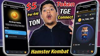 Hamster Kombat TGE & Wallet Connect  - Telegram Bot Mining New Update | $5 Daily Mining App 2024 