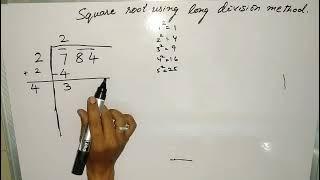 how to find square root using long division method