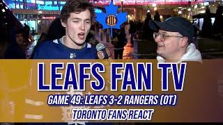 Samsonov Is UNREAL At Home | Leafs 3-2 Rangers (OT) | Shawn The Leafs Fan Reacts | Leafs Fan TV