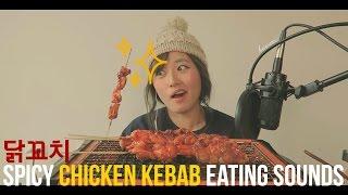 KEEMIASMR || Spicy Chicken Kebab[닭꼬치] Eating Sounds